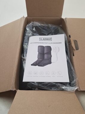Slabway Air Compression Foot & Leg Massager One Pair New In Box